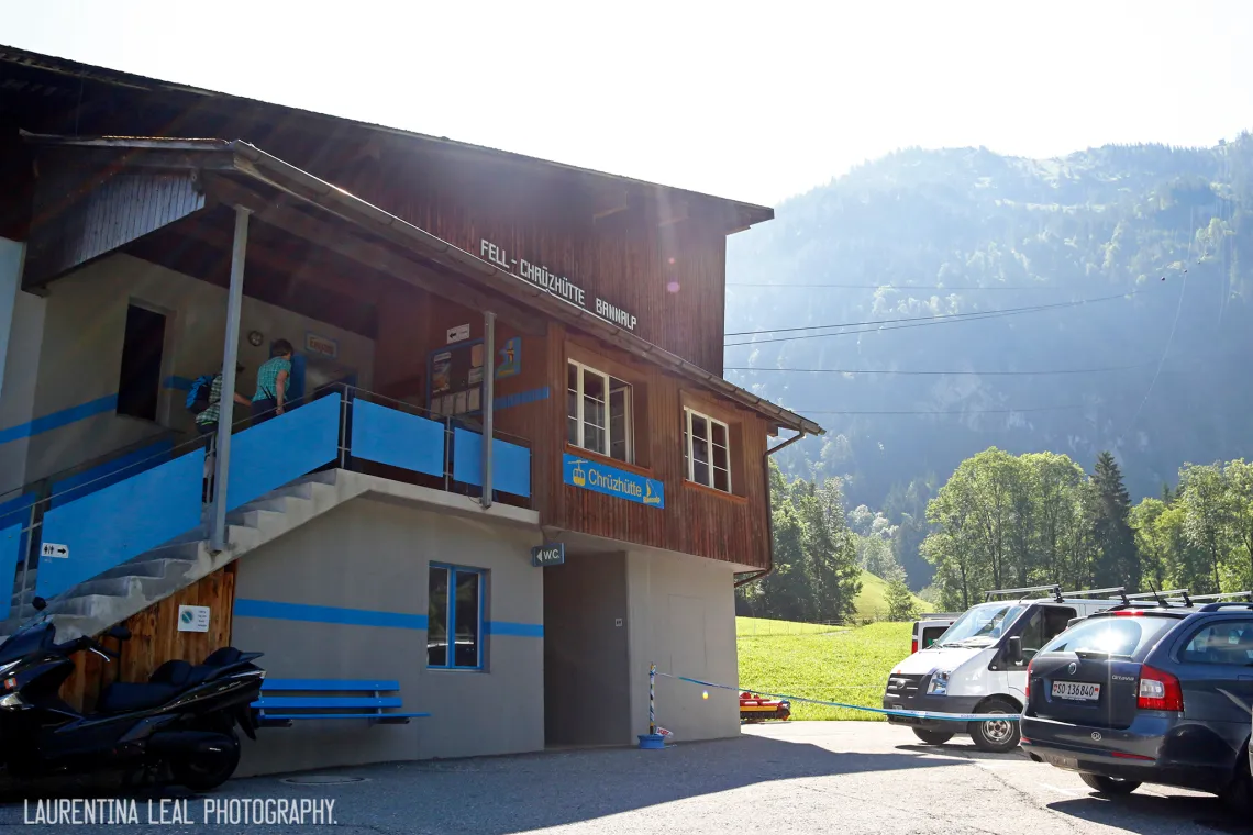 Ponto de partida do teleférico Fell – Chrüzhütte Bannalp
